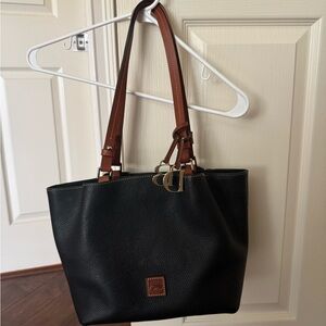 Dooney & Bourke Black and Tan Tote Bag